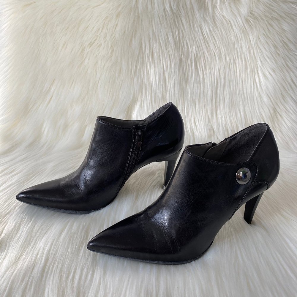 Via Spiga Black Leather "Alice" Bootie Size 7.5